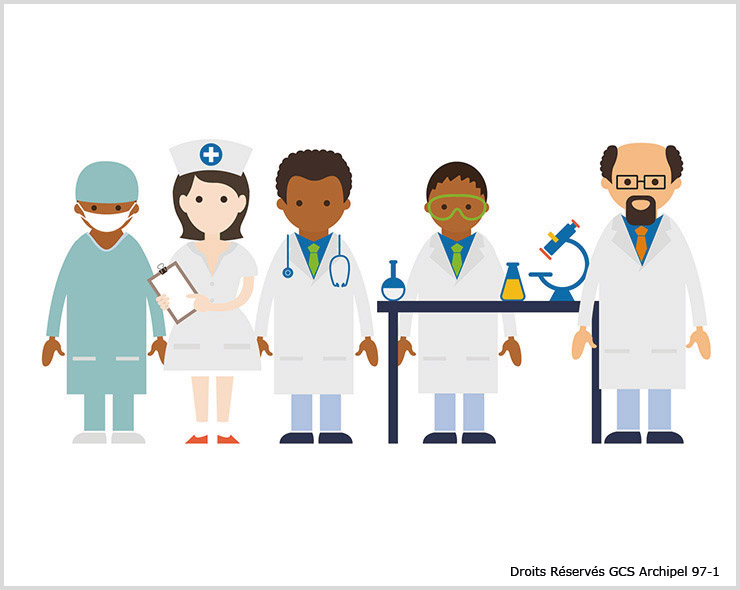 Images représentant des professionnels de santé