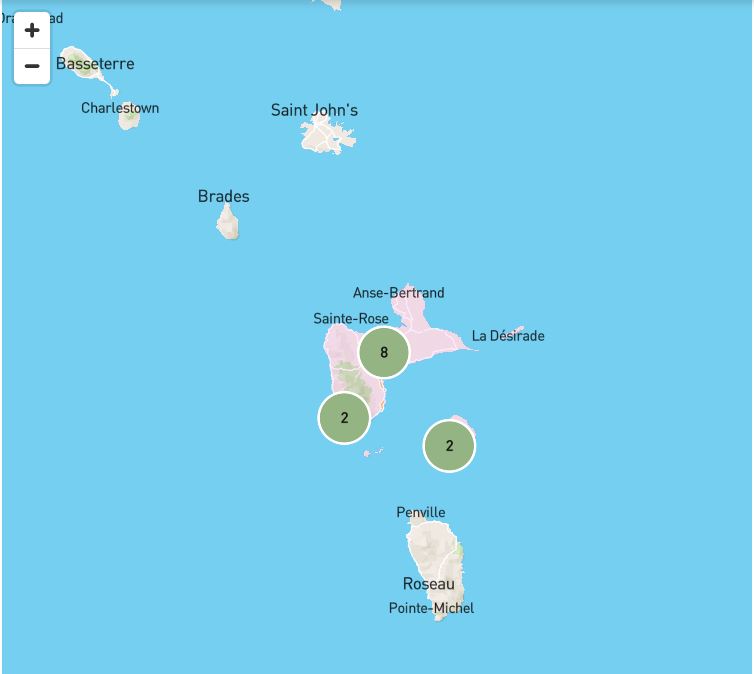 Lieux de dépistage COVID 19 en Guadeloupe